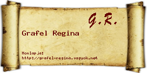 Grafel Regina névjegykártya